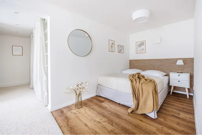 Offenes Schlafzimmer